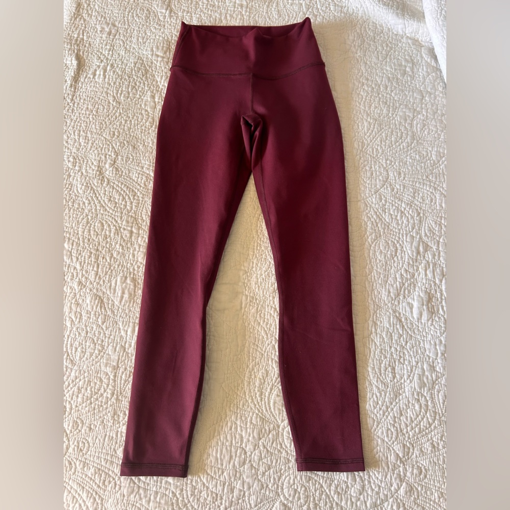 Fabletics Power Hold Burgundy Leggings